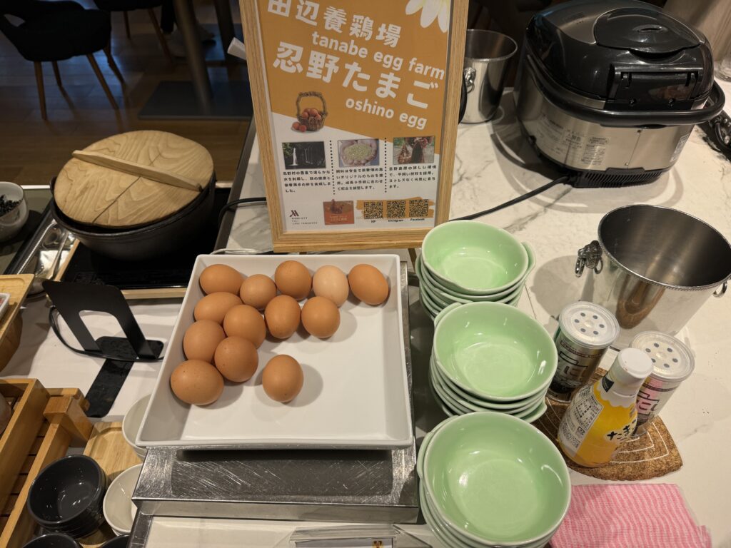 富士マリオットホテル山中湖　朝食　生卵