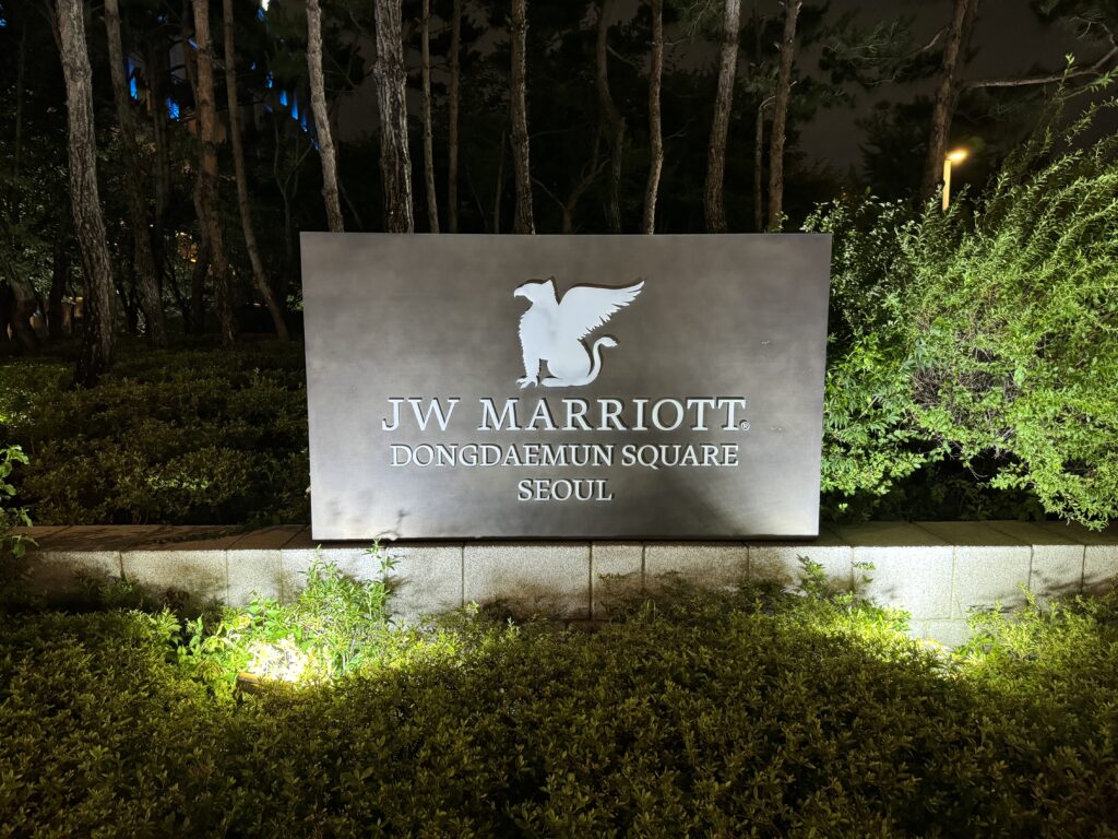 JWマリオット東大門スクエア･ソウル　看板