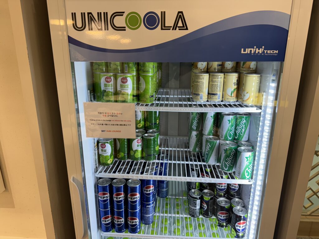 金浦空港スカイハブラウンジ飲み物