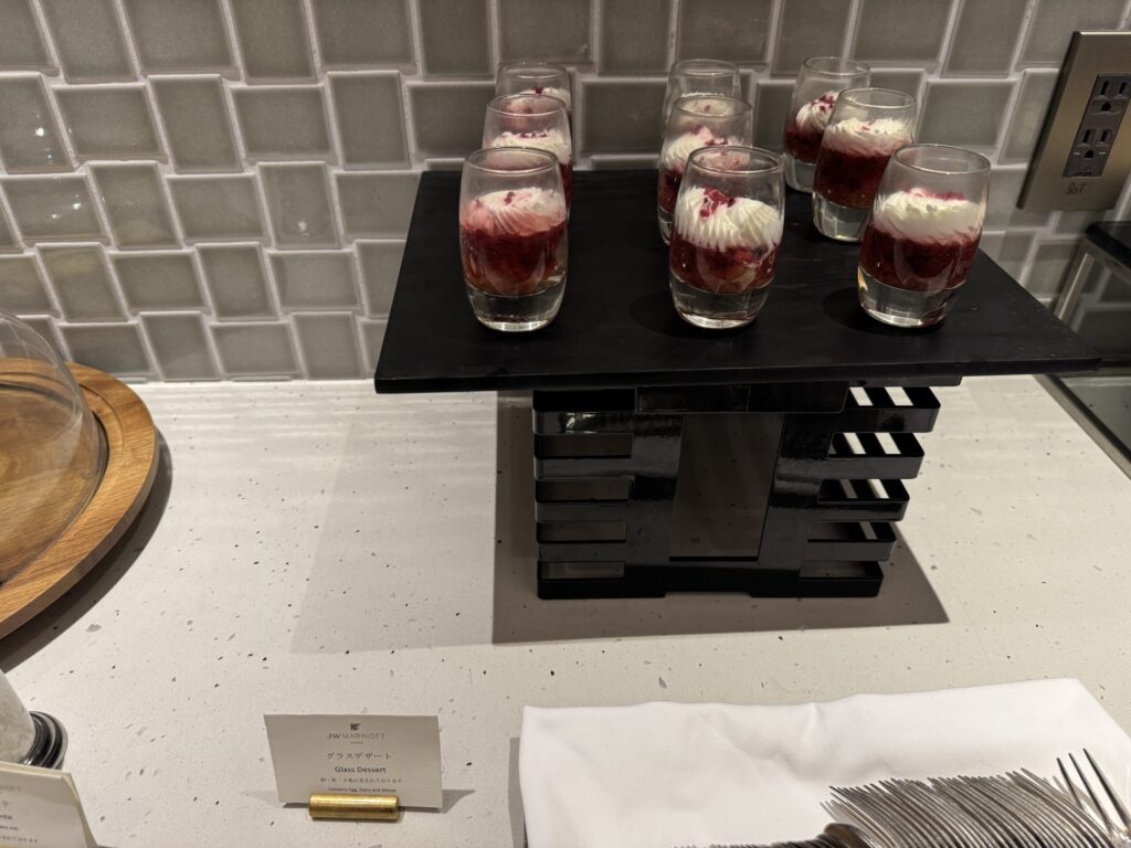 JWマリオットホテル奈良 エグゼクティブラウンジ カクテルタイム デザート