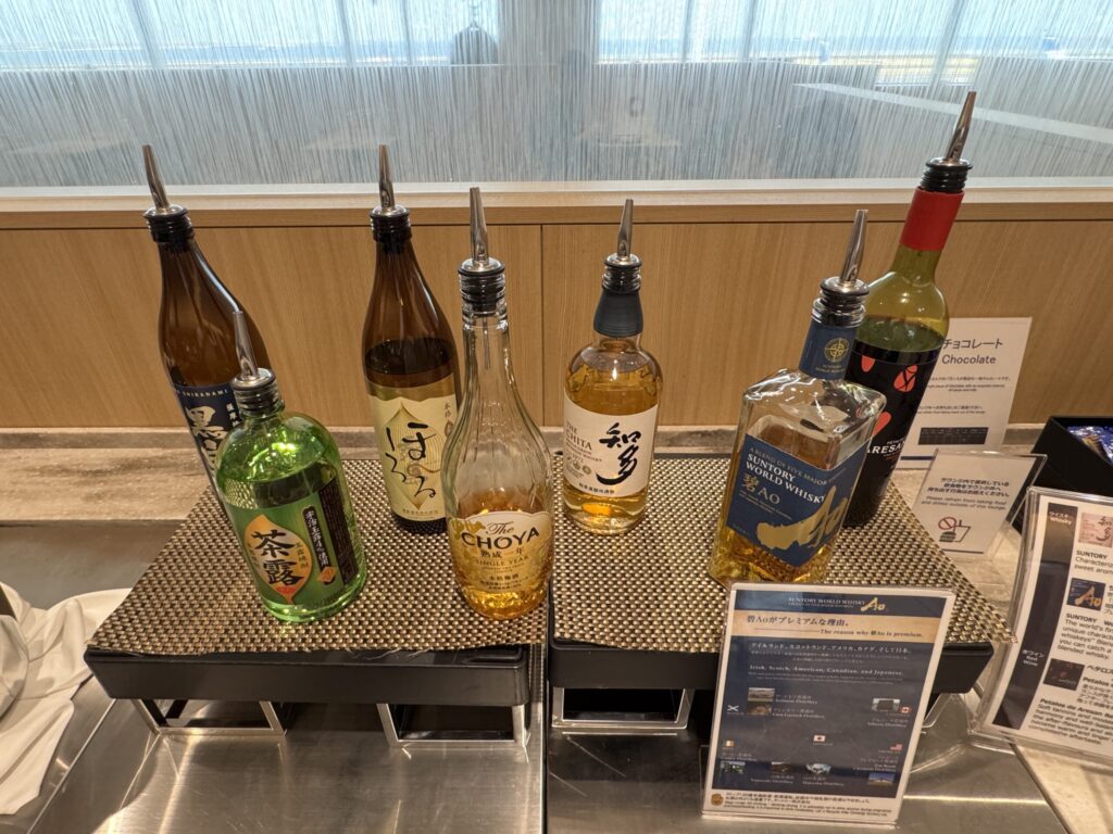 羽田空港・国内線のANAスイートラウンジ　ドリンク