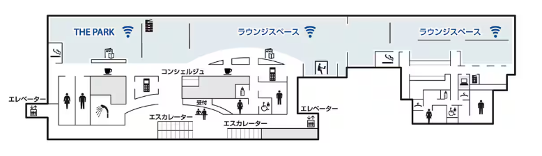 羽田空港・国内線のANAスイートラウンジ　フロアマップ