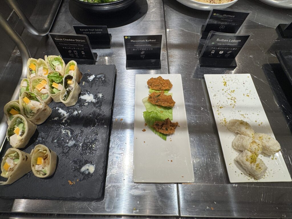 ターキッシュエアラインズラウンジ(成田空港|第1ターミナル)フード