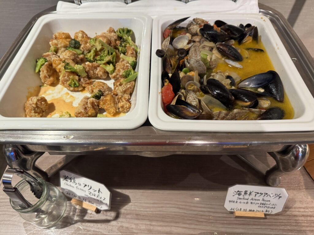 伊豆マリオットホテル修善寺 クラブラウンジ ホットミール