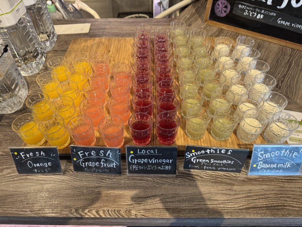 伊豆マリオットホテル修善寺 朝食ブッフェ ドリンク 