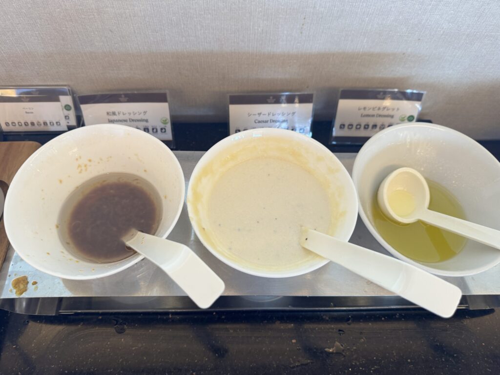 シェラトングランデトーキョーベイ クラブラウンジ 朝 ドレッシング