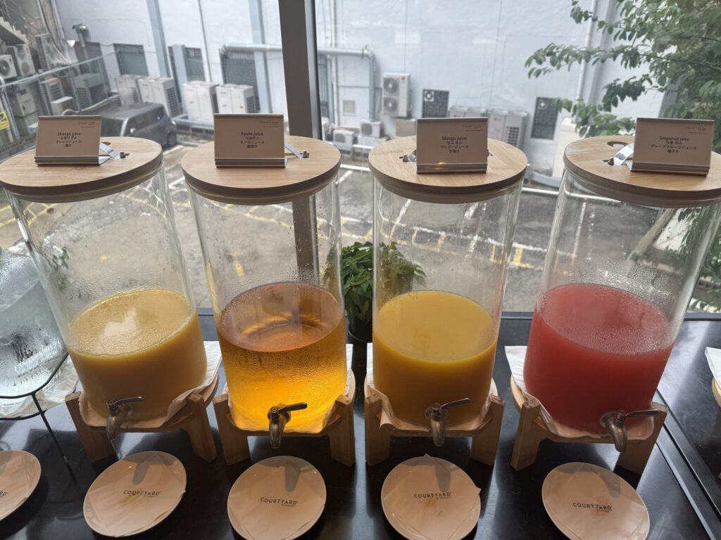 コートヤード・バイ・マリオット ソウル南大門 朝食ビュッフェ ドリンク