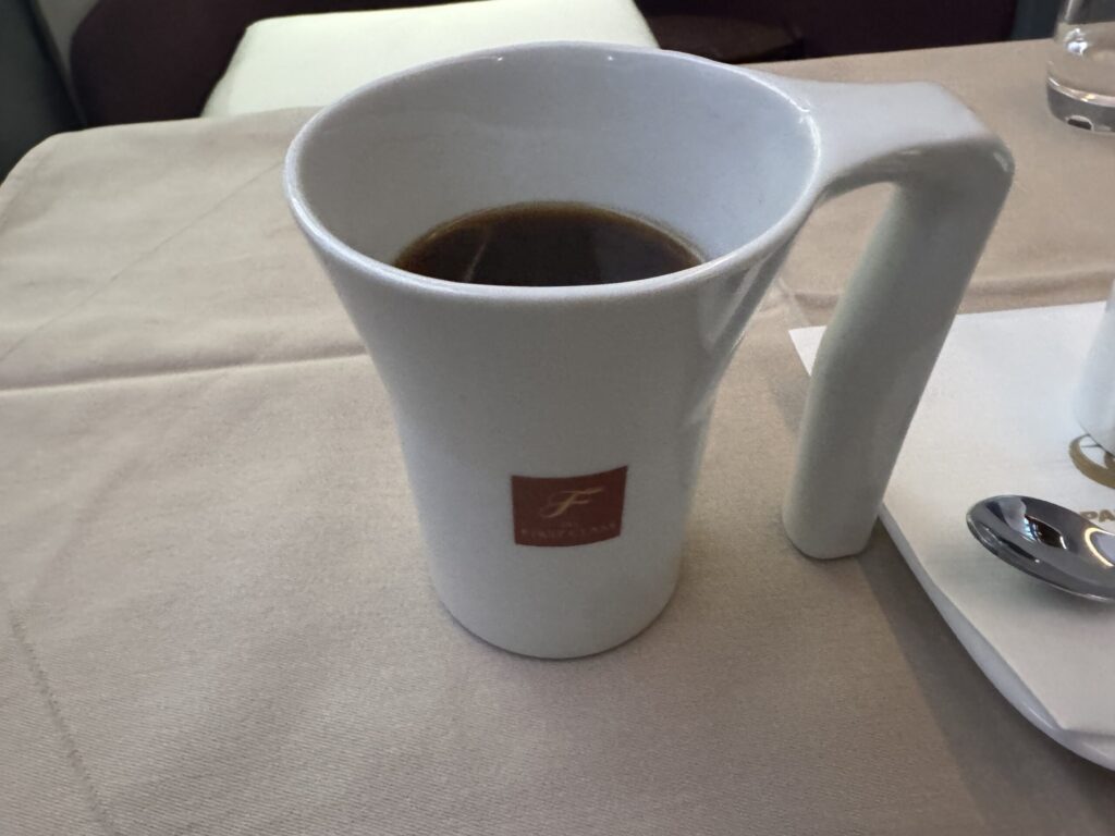 JAL国際線ファーストクラス アラカルト コーヒー