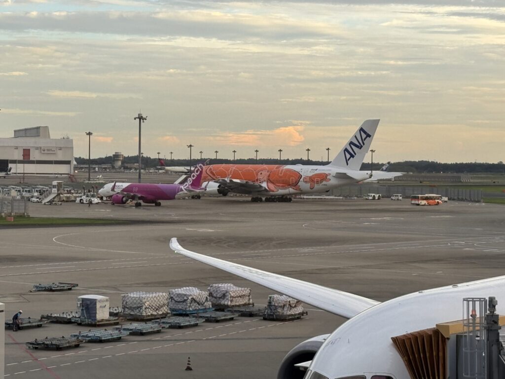 ANA ファーストクラス ラウンジ 景色